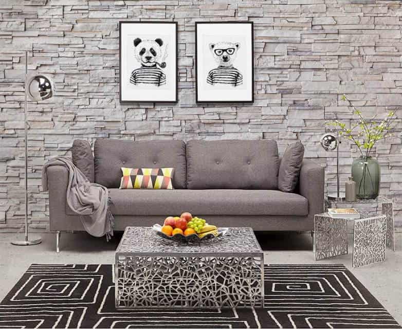 CANAPE MODERNE GRIS ANTHRACITE