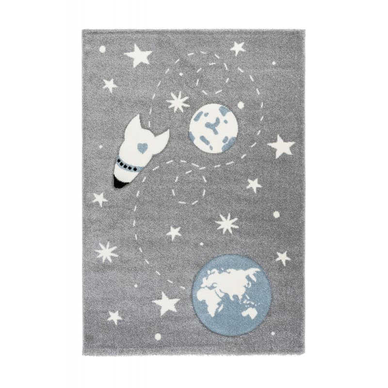 TAPIS ENFANT COOBER RECTANGULAIRE TISSÉ À LA MACHINE (GRIS)