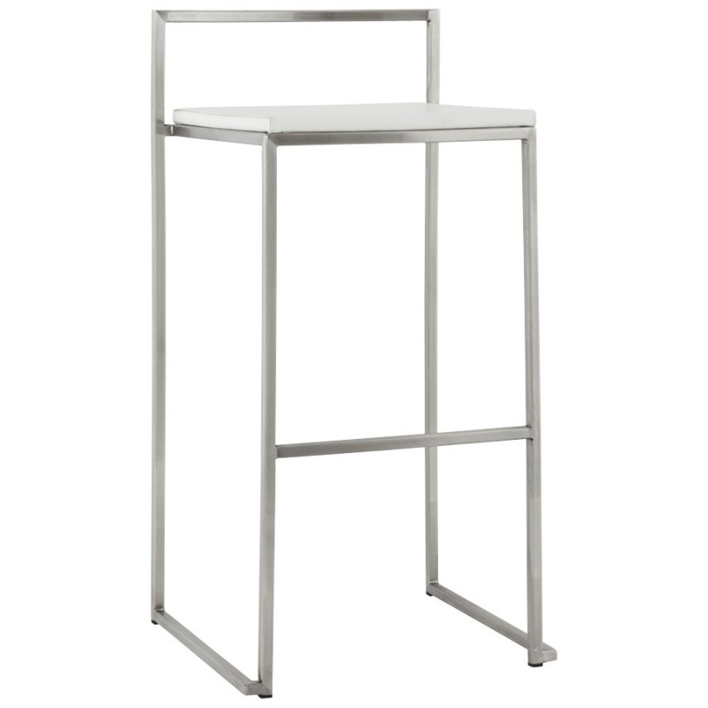 Tabouret de bar design carré DORDOE (blanc) - image 16631