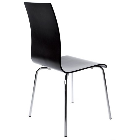 OUST Versatile Chair wood or derived and chrome metal (black) to associate with Designer Chairs For Dining Room