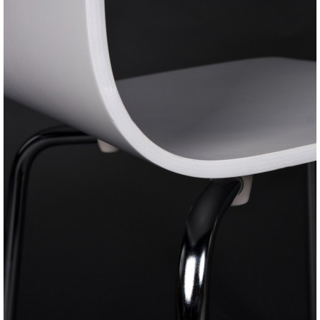 OUST Versatile Chair wood or derived and chrome metal (white) to associate with Practical And Robust Folding Chairs