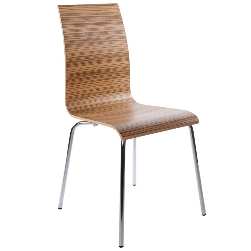 OUST Versatile Chair wood or derived and chrome metal (zebrano) - image 16692