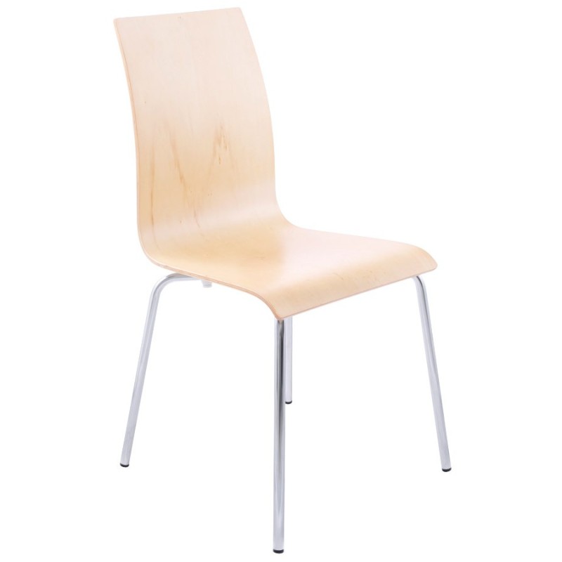 OUST Versatile Chair wood and chrome metal (natural wood) - image 16858