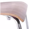 Chaise polyvalente OUST en bois et métal chromé (noyer) à associer à Chaises Avec Accoudoirs Pour Plus De Confort