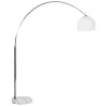 MOEROL XL design floor chrome steel lamp (large and white)  to associate with Comfortable Floor Lamps For Office