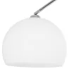 MOEROL XL design floor chrome steel lamp (large and white)  to associate with Padded Floor Lamps for Optimal Comfort