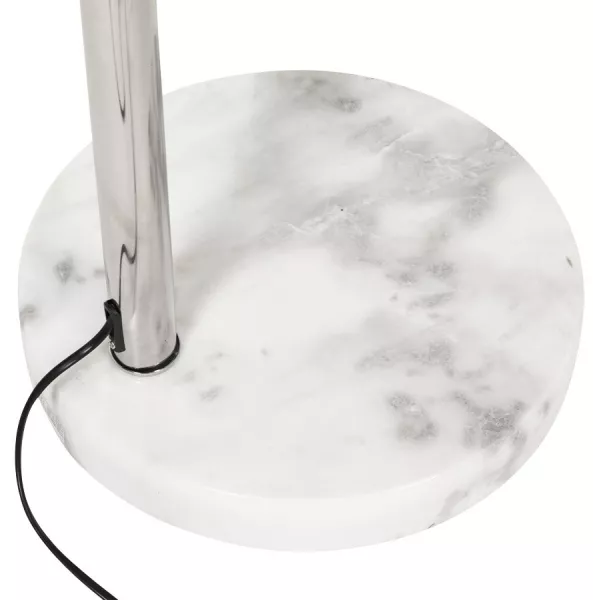 MOEROL XL design floor chrome steel lamp (large and white)  to associate with Padded Floor Lamps for Optimal Comfort