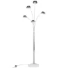 ROLLIER design floor lamp 5 shades chrome steel (chrome) to associate with Contemporary Leather Floor Lamps