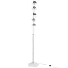 ROLLIER design floor lamp 5 shades chrome steel (chrome) to associate with Contemporary Leather Floor Lamps