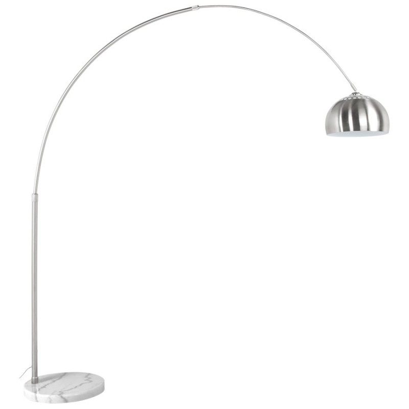 Floor lamp design WILSON brushed steel (brushed steel) to associate with High Quality Solid Wood Floor Lamps