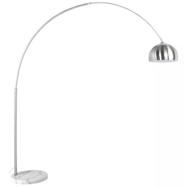 Lampada da terra design WILSON spazzolato (acciaio spazzolato) associarsi a Lampade da terra impilabili per risparmiare spazio