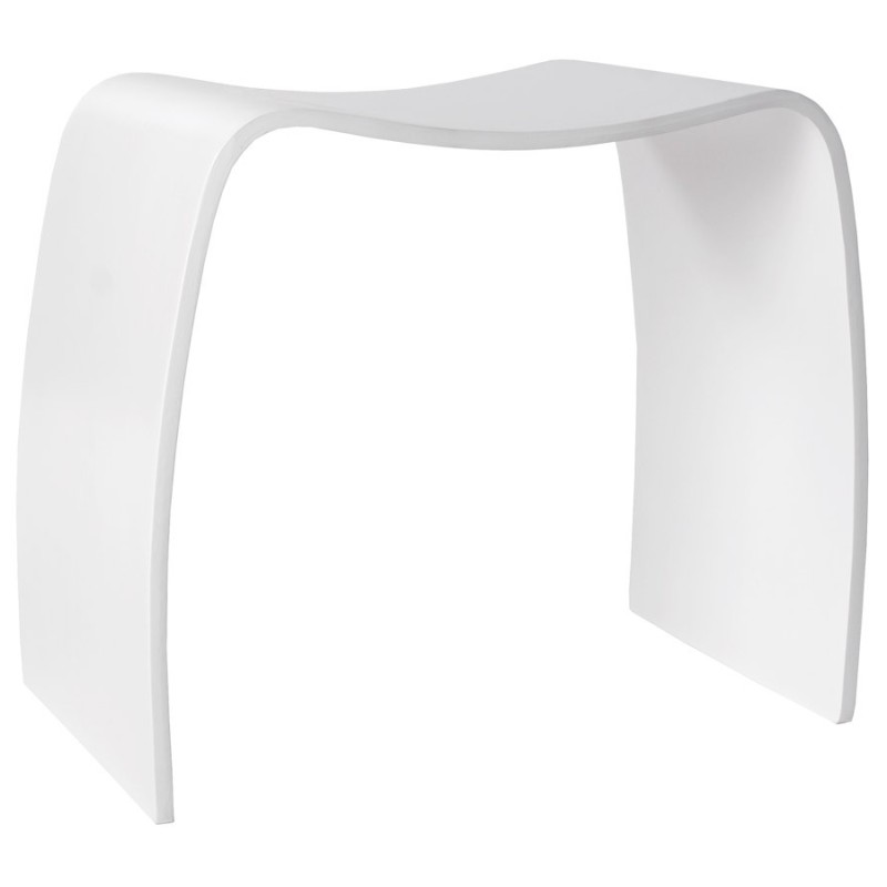 Tabouret bas MEUSE en bois peint (blanc) - image 18059