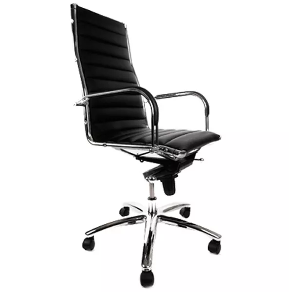 COLOMBE rotating office chair in polyurethane (black) - image 18441