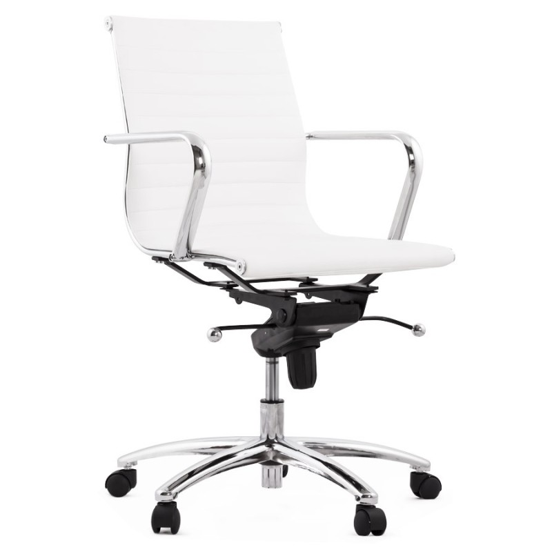 Fauteuil de bureau rotatif COURIS en polyuréthane (blanc) - image 18527