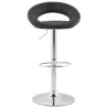 Tabouret de bar rond contemporain rotatif et réglable IRIS (noir) - image 20609