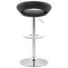 Tabouret de bar rond contemporain rotatif et réglable IRIS (noir) - image 20612