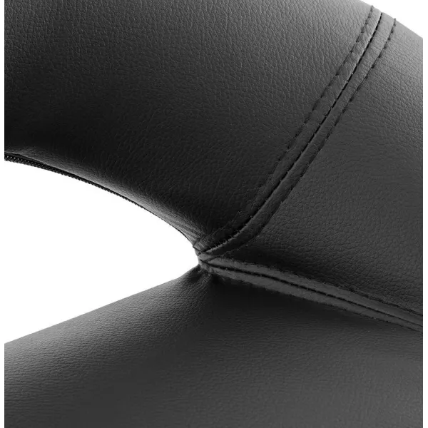 Tabouret de bar rond contemporain rotatif et réglable IRIS (noir) - image 20614