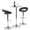 Tabouret de bar rond contemporain rotatif et réglable IRIS (noir) - image 20624