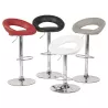 Tabouret de bar rond contemporain rotatif et réglable IRIS (noir) - image 20625