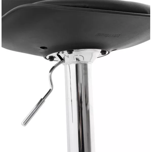 Contemporary round and adjustable bar stool ROBIN (black) - image 20673