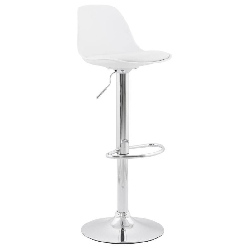 Tabouret de bar compact rotatif et réglable ROBIN (blanc) - image 20680