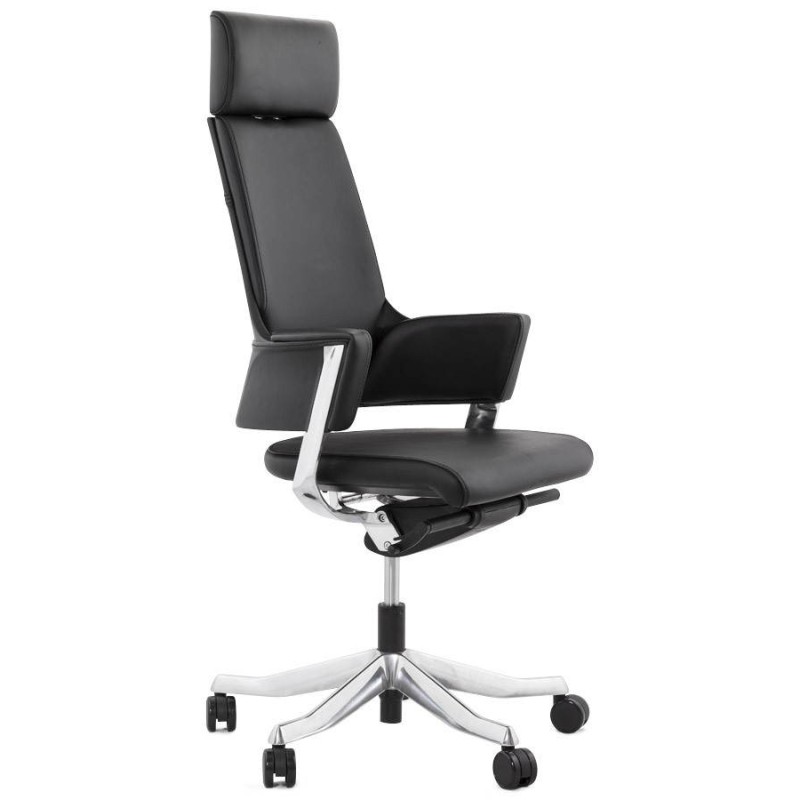 Ergonomisches Design Büro Kuba (schwarz) Ledersessel - image 21080