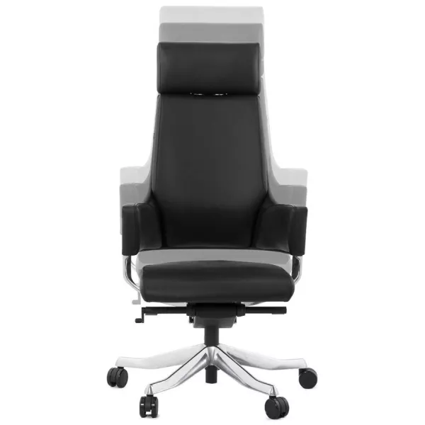 Ergonomic design office CUBA (black) leather armchair - image 21086