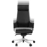 Ergonomic design office CUBA (black) leather armchair - image 21086