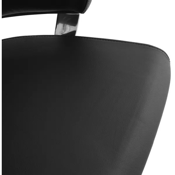 Ergonomic design office CUBA (black) leather armchair - image 21092