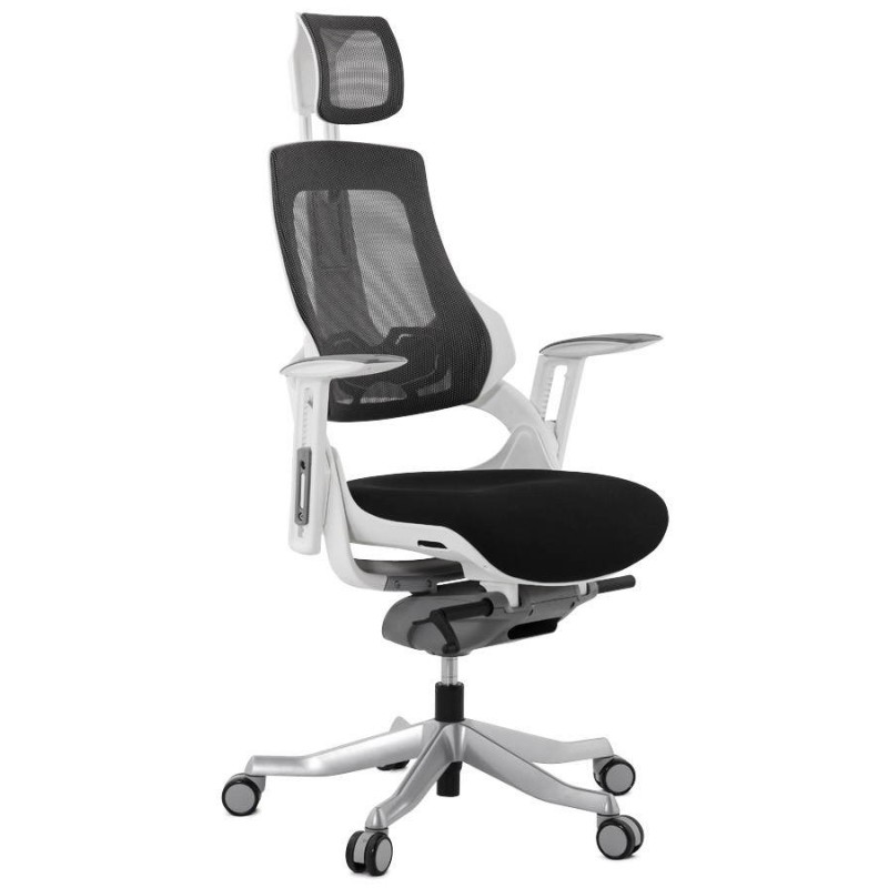 Ergonomisches Design Büro BAHAMAS (schwarz) Stoff Sessel mit assoziieren Skandinavische Bürosessel mit klarem Design