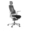 Ergonomic design office BAHAMAS (black) fabric armchair to associate with Stackable Office Chairs to Save Space