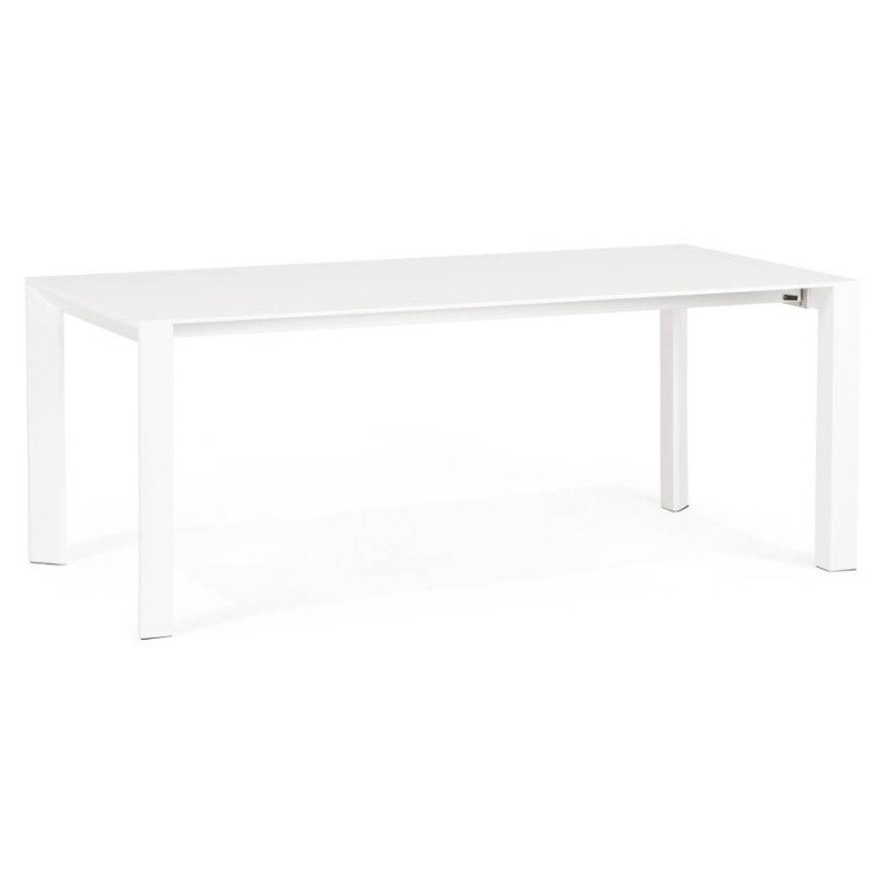 Design table with 2 extensions MACY (white) painted wood - image 21293