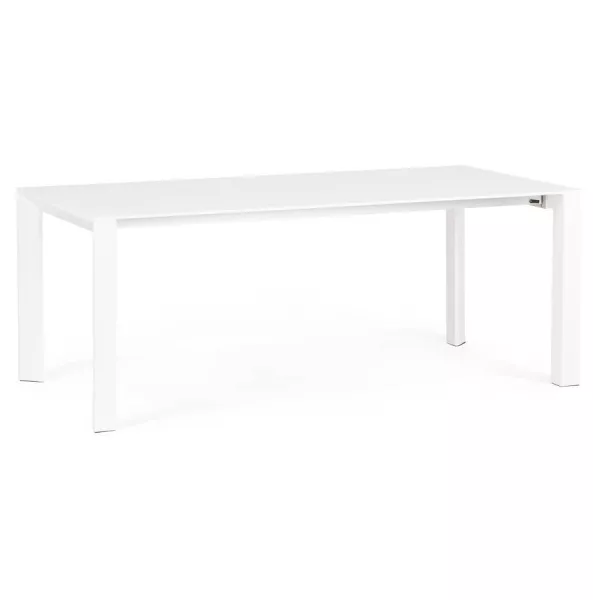 Legno dipinto tavolo design con 2 estensioni MACY (bianco) - image 21293