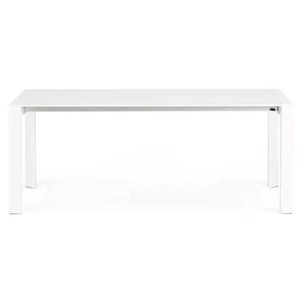 Design table with 2 extensions MACY (white) painted wood - image 21294