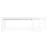 Design table with 2 extensions MACY (white) painted wood - image 21297