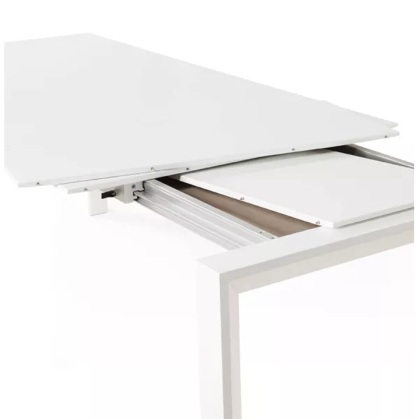 Legno dipinto tavolo design con 2 estensioni MACY (bianco) - image 21302