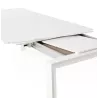 Design table with 2 extensions MACY (white) painted wood - image 21302