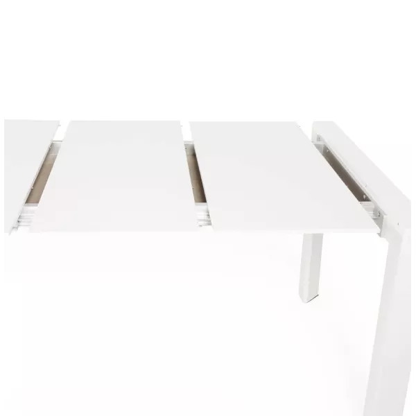 Design table with 2 extensions MACY (white) painted wood - image 21303