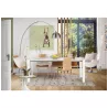 Design table with 2 extensions MACY (white) painted wood - image 21310