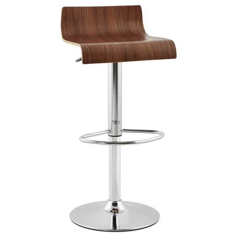 Tabouret de bar design ROME en bois (walnut) à associer à Tabourets Rembourrées Pour Un Confort Optimal