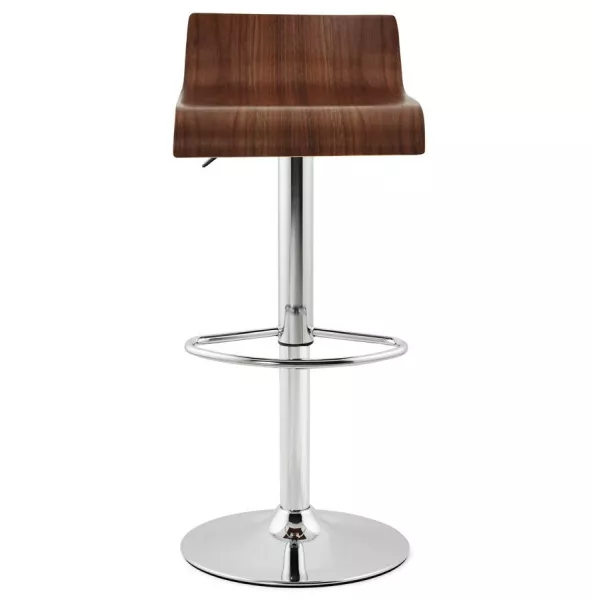 Tabouret de bar design ROME en bois (walnut) à associer à Tabourets Rembourrées Pour Un Confort Optimal