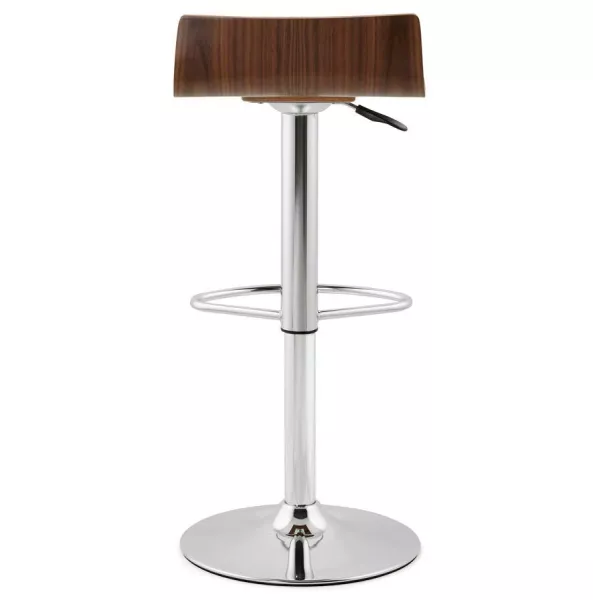 Tabouret de bar design ROME en bois (walnut) à associer à Tabourets Scandinaves Au Design Épuré