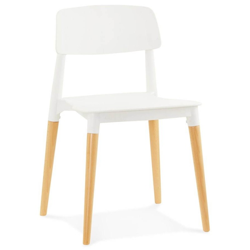 Chaise design style scandinave ASTI (blanc) - image 22733