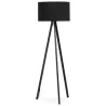 Lampe sur pied de style scandinave TRANI en tissu (noir) - image 23056