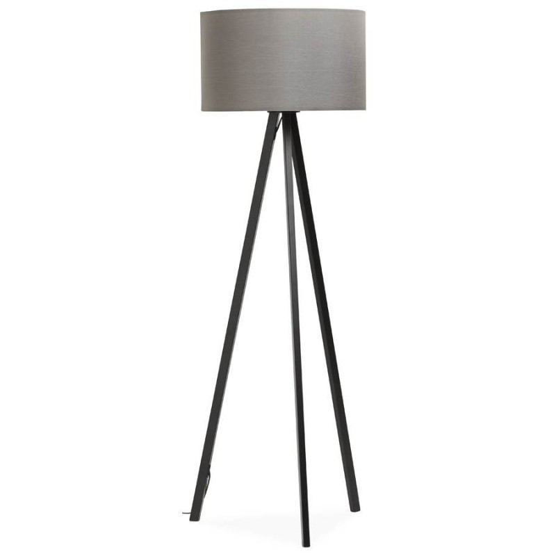 Lampe sur pied de style scandinave TRANI en tissu (gris, noir) - image 23103