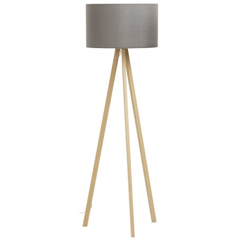 Scandinavian style TRANI (grey, natural) fabric floor lamp - image 23119