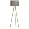 Scandinavian style TRANI (grey, natural) fabric floor lamp - image 23119