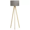 Scandinavian style TRANI (grey, natural) fabric floor lamp - image 23120