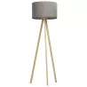 Scandinavian style TRANI (grey, natural) fabric floor lamp - image 23121