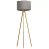 Scandinavian style TRANI (grey, natural) fabric floor lamp - image 23122